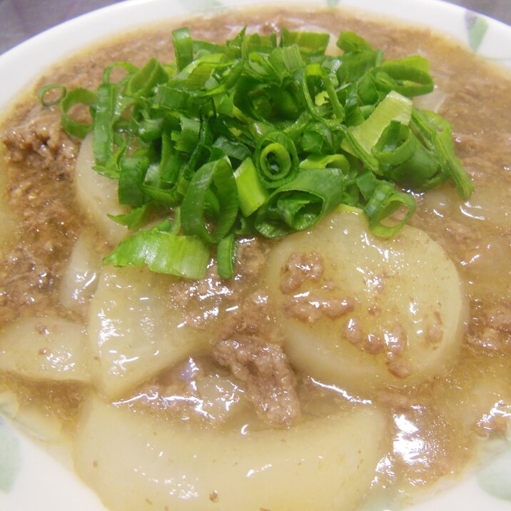 圧力なべで簡単☆大根と挽肉のとろっとした煮物